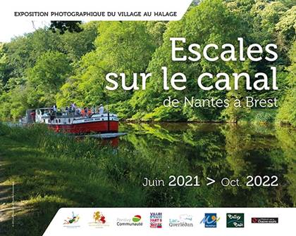 affiche expo Escales sur le canal de Nantes à Brest